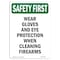 Signmission OSHA Sign, Wear Gloves And Eye Protection, 10in X 7in Rigid Plastic, 7" W, 10" H, Portrait OS-SF-P-710-V-11398 - alternate 1